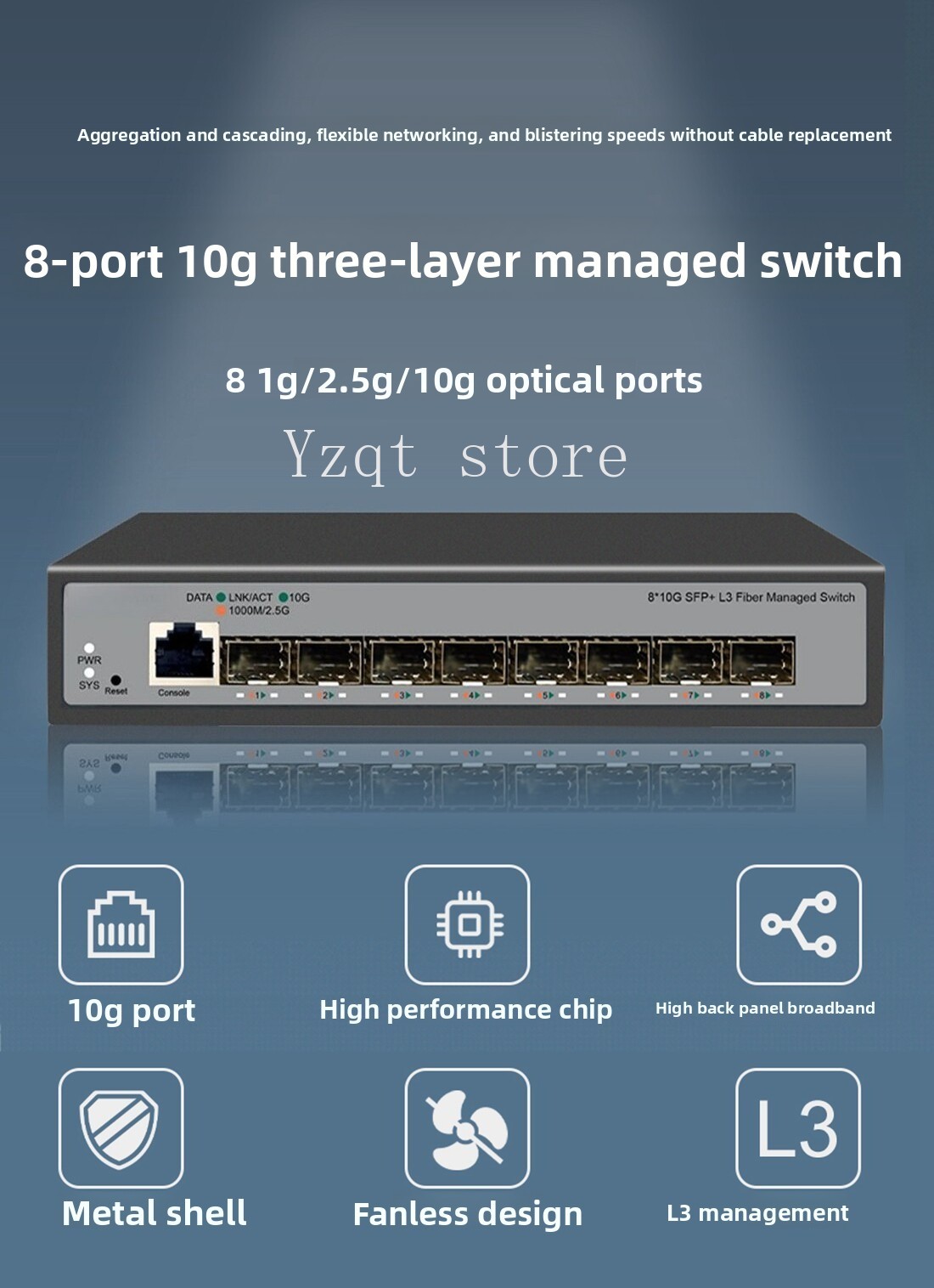 8-poorts 10 Gigabit Ethernet-s - Sfp+ 10G Managed Switch 8 Port recensie en prijs
