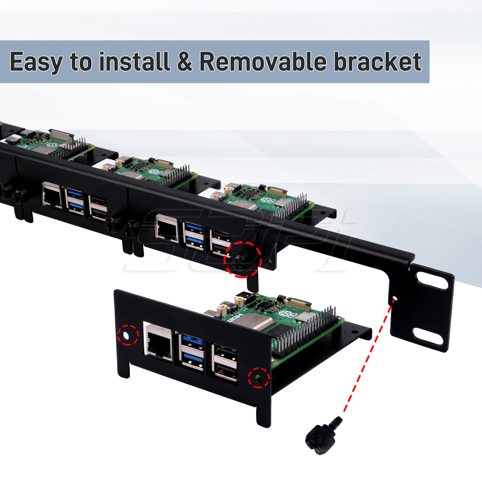 52Pi verwijderbare 1U rackmont - Deskpi Super6C recensie en prijs